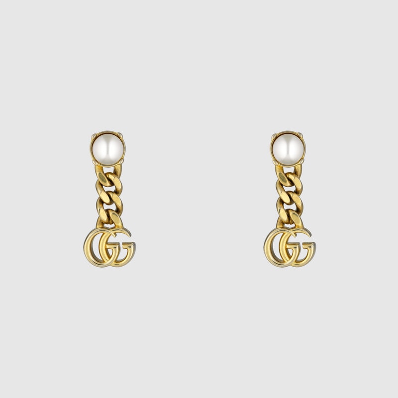 Pearl Double G earrings