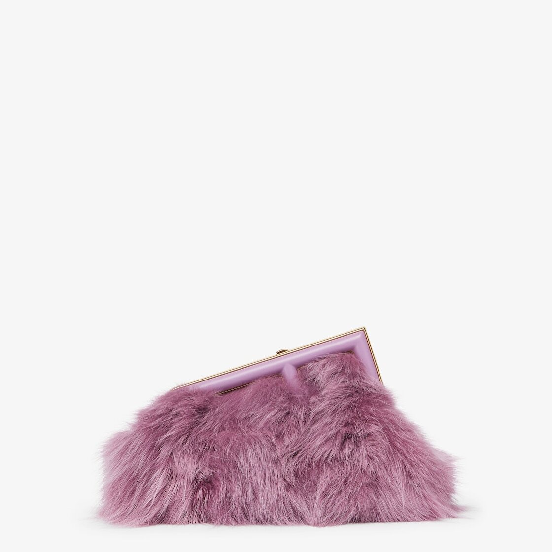 Lilac fox fur bag
