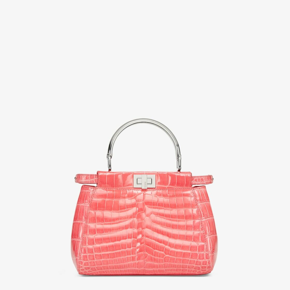 Peekaboo Mini - Pink crocodile leather bag