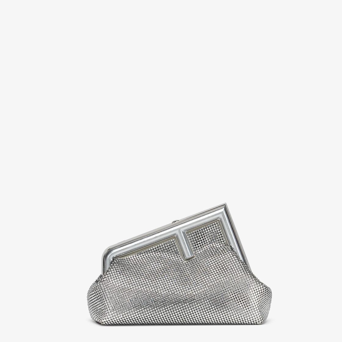 Fendi First Small Silver crystals bag